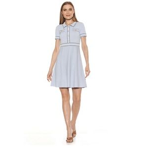 Alexia Admor - Jenna Knitted Collar Fit & Flare Dress